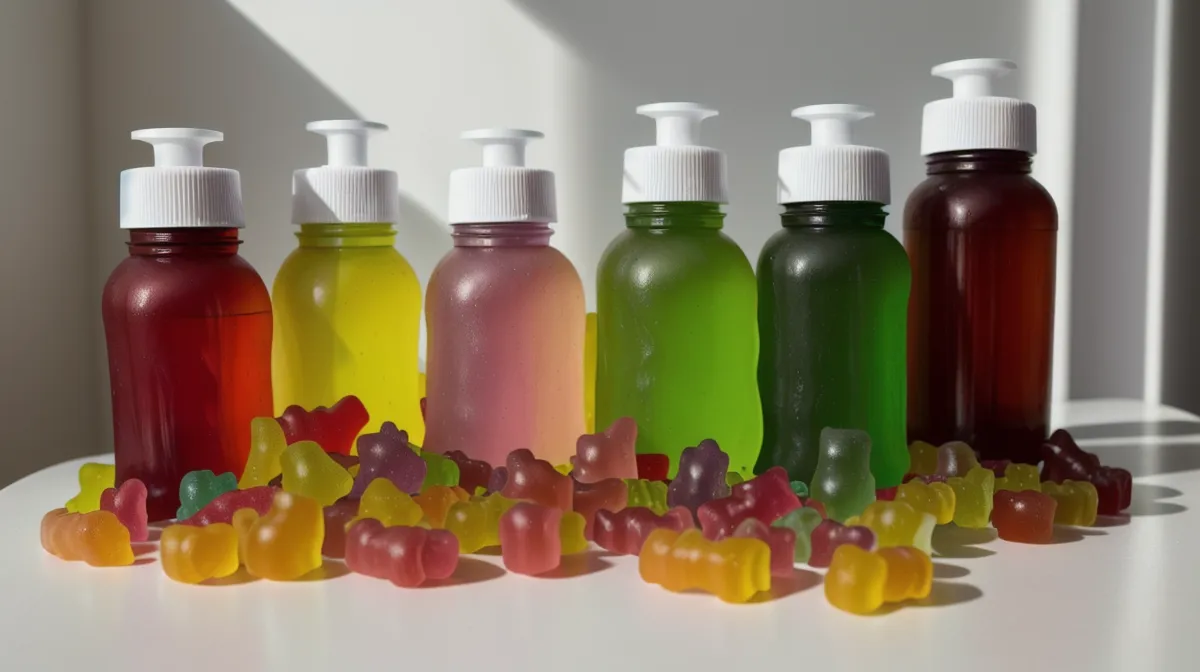Fiber gummies and capsule supplements side by side for a chronic constipation relief comparison