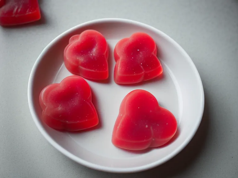 Close-up of clean probiotic gummies without artificial sweeteners on a white spoon