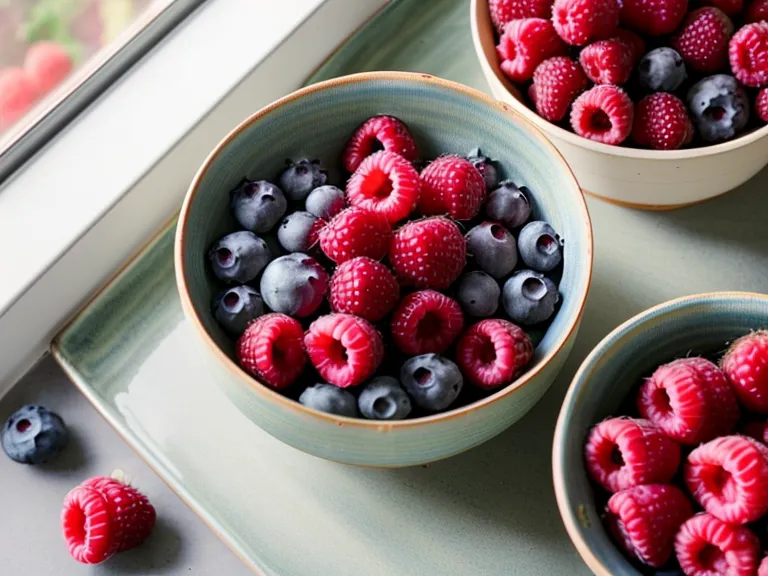 Berries, water, and a probiotic gummy bottle arranged as part of a gut-health routine for women