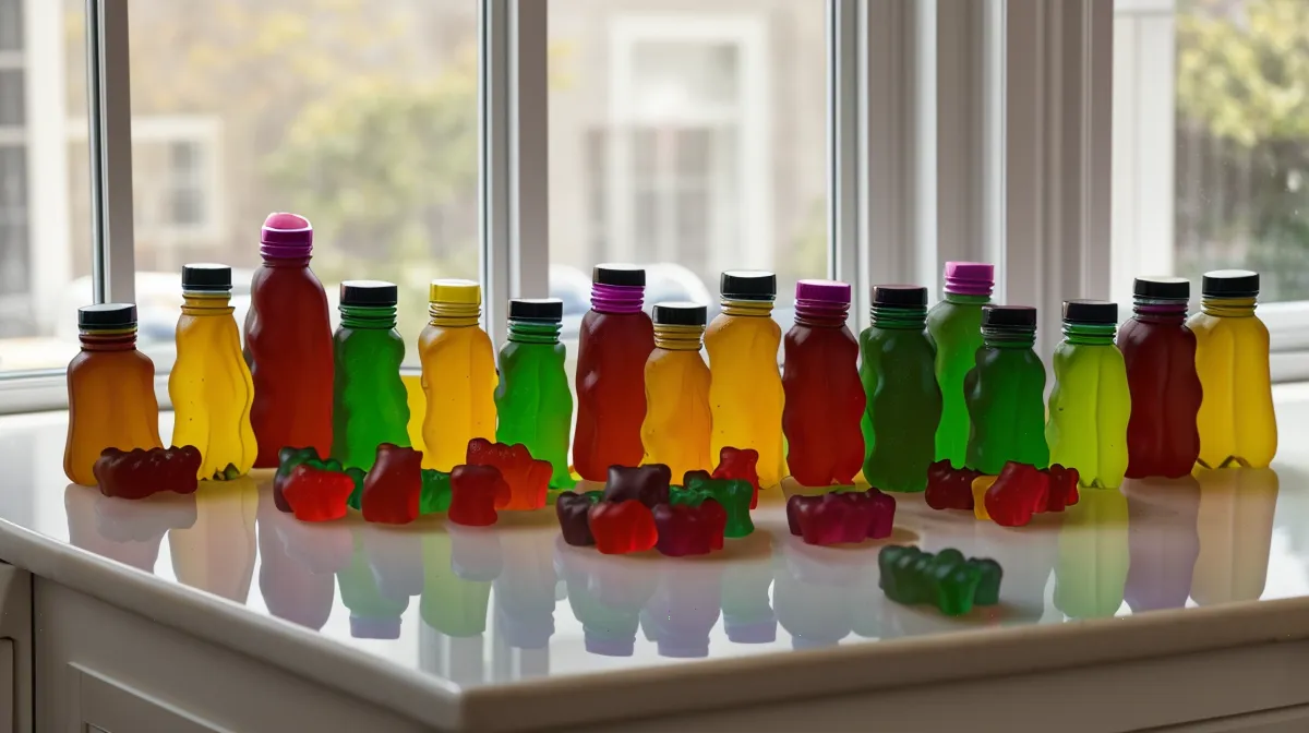 Best quality probiotic gummies for adults lined up for a label-by-label taste and ingredient comparison