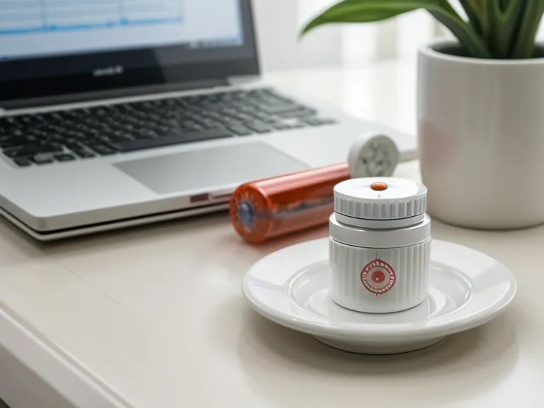 SynoGut fiber capsule beside a ceramic mug, part of a long-term digestive support test