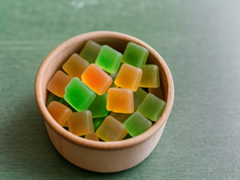 PrimeBiome probiotic gummies and an apple on a teacher's desk during a gummy supplement review