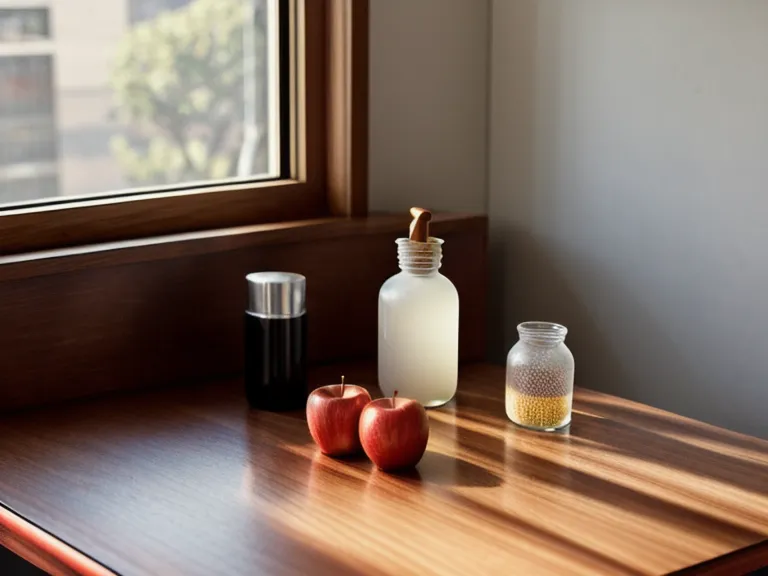 Probiotic gummy vitamins kept on a kitchen counter as part of a daily gut health routine