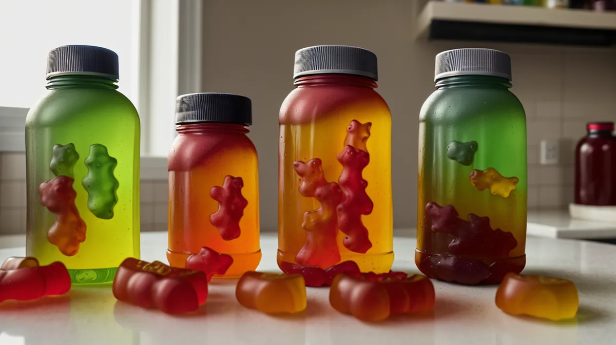 High potency probiotic gummies for sluggish digestion lined up for a gut-health label check