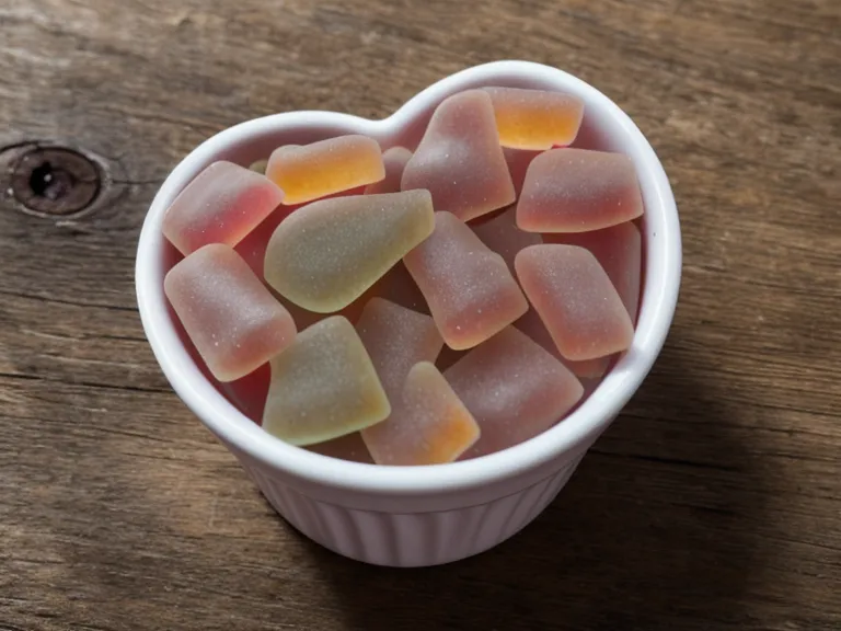 Colorful gummy supplements spread on a wooden table showing different probiotic strains for a gut health comparison