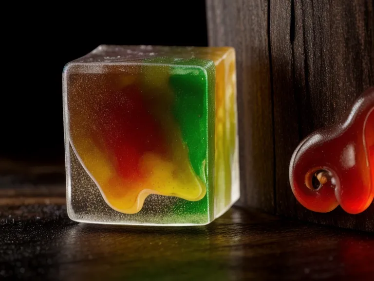 Close-up comparison of pectin-based and gelatin-based gummy vitamin textures side by side