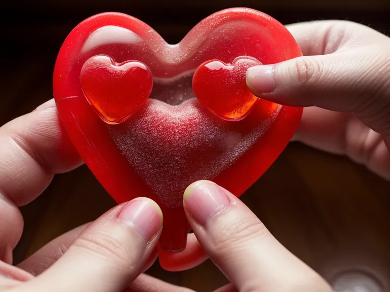 A red gummy vitamin held between two fingers during a digestive sensitivity taste test