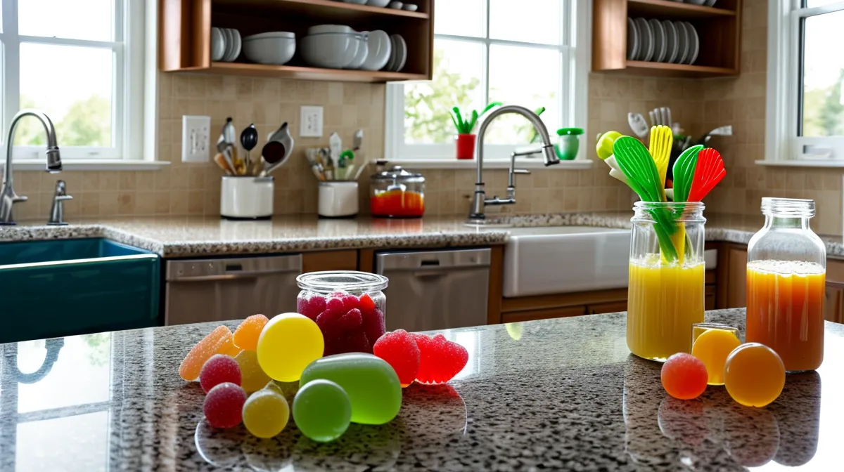 Premium probiotic gummies compared with a mass market bottle, showing gummy probiotics and supplement label differences for gut health