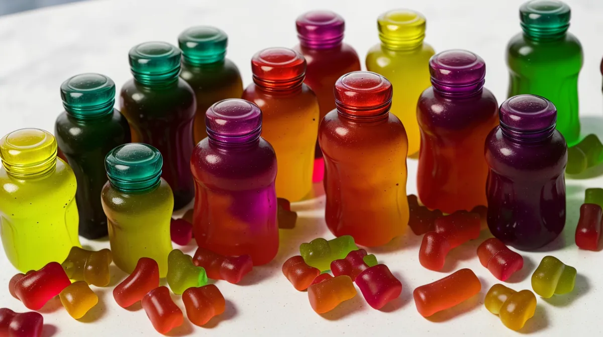 Gummy vitamins and capsule probiotics side by side for a teacher's gut health review and probiotic comparison