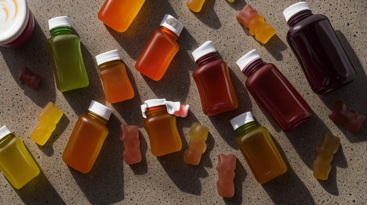 Gummy probiotic supplements and capsules compared side by side for gut health and label-reading habits
