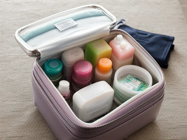 A gummy probiotic bottle tucked into a travel bag for a schedule that never stays the same